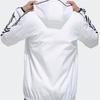 Adidas Classic Stripe Hooded Sports Jacket Men Outerwear White EH3806