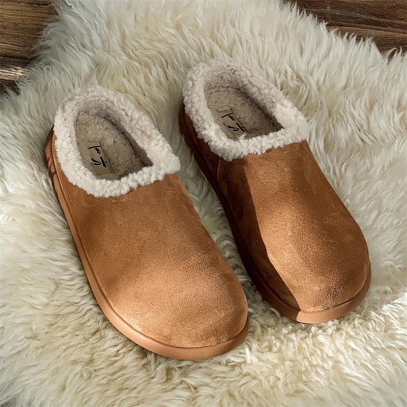 Маленькие картофельные баоту Birkenstock полутапочки зимние новые с мягкой подошвой велюровые термохлопковые туфли 40 7380₽