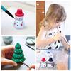 5Pcs Christmas Peg Dolls Unpainted Montessori Wooden Educational Toys For Kids Party Favors Goodie Bags Stuffers Xmas Gift