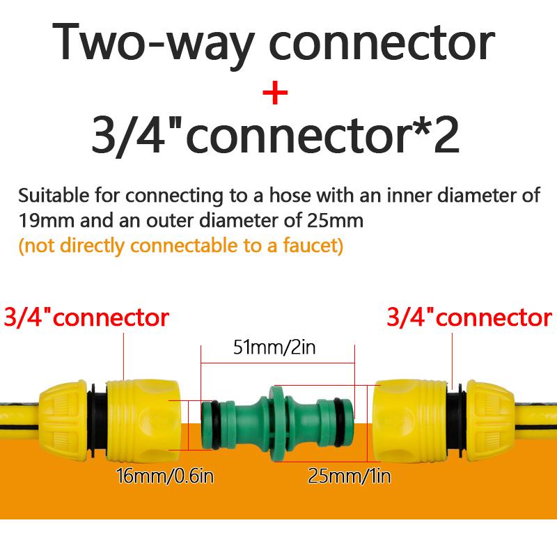 Garden Quick Hose Connector 1/2"3/4" Faucet Adapter Hose Coupling Joint Adapter Extender Set Hose Pipe Tube Irrigation Watering