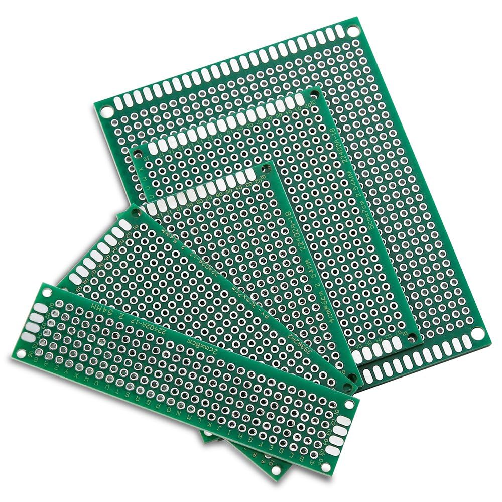 ELEGOO 32 ks oboustranná prototypová sada desek plošných spojů pro DIY pájení v 5 velikostech, kompatibilní se sadami Arduino
