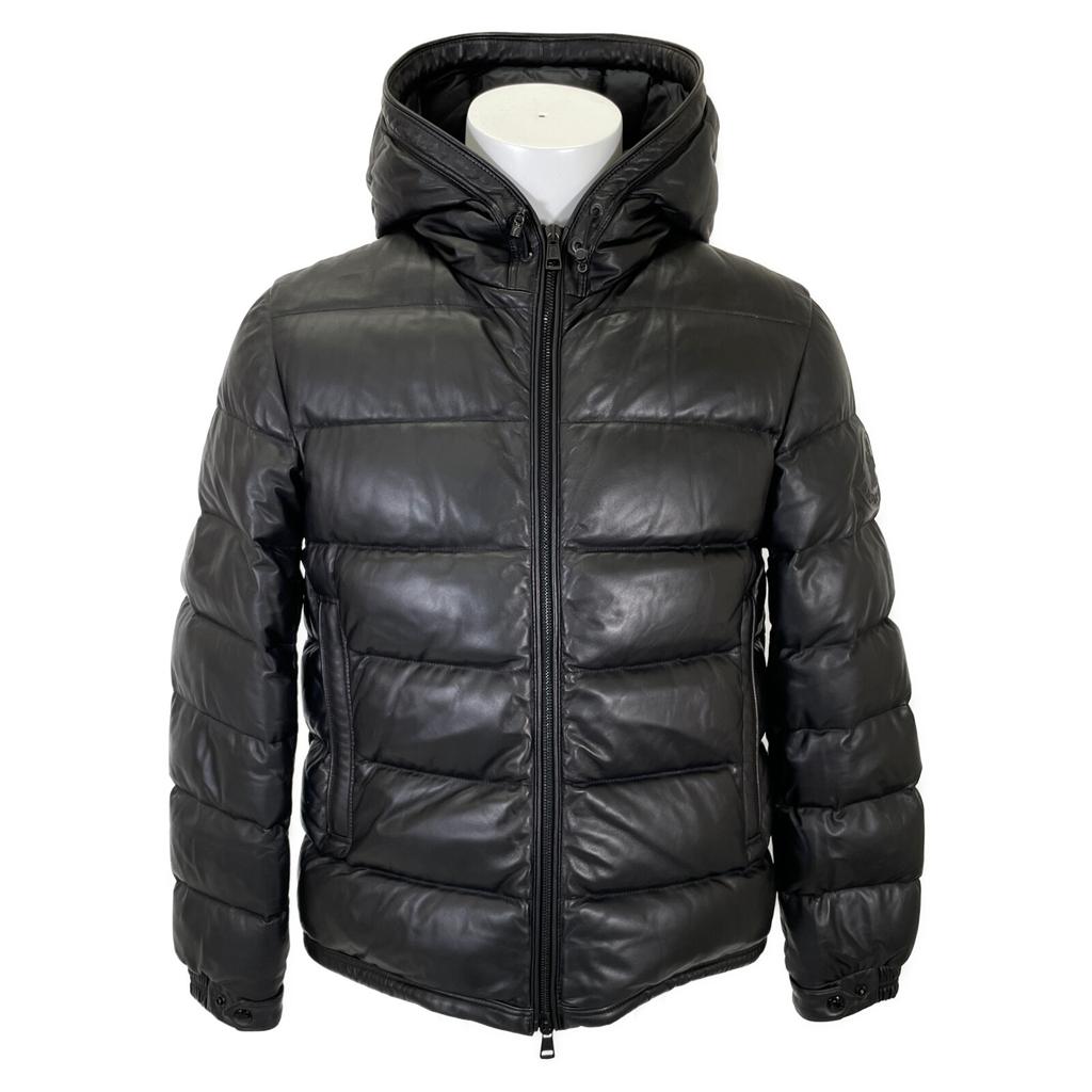 Moncler [Stare bună/Regular intern/Model 2020] GEBROULAZ Jachetă cu glugă din piele de miel cu puf 1 negruFolosit