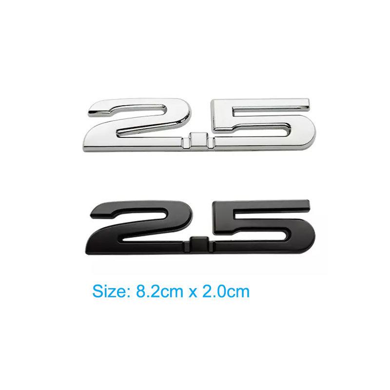 Metal 2.0 2.5 Car Body Logo Sticker Rear Trunk Badge Emblem Decal for All Car