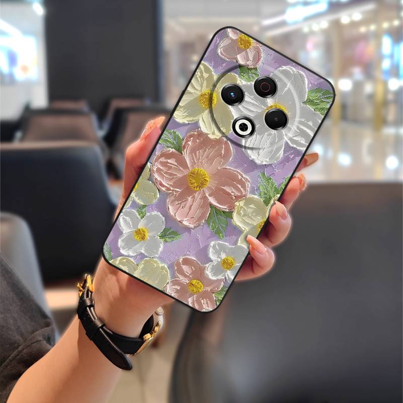 Soft case TPU Phone Case For Tecno Spark30 4G/KL6 Cute Back Cover Phone Pouch Waterproof Durable Oil Painting Full wrap