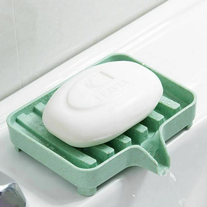 Porte-savon à ventouse pour salle de bain douche portable porte-savon feuille silicone plateau éponge pour accessoires de cuisine salle de bain