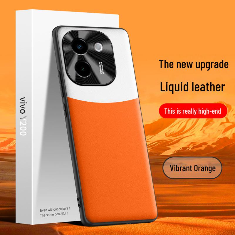 Vivo Y200 Liquid Leather Case: Anti-Fall and Anti-Fouling Protective Cover