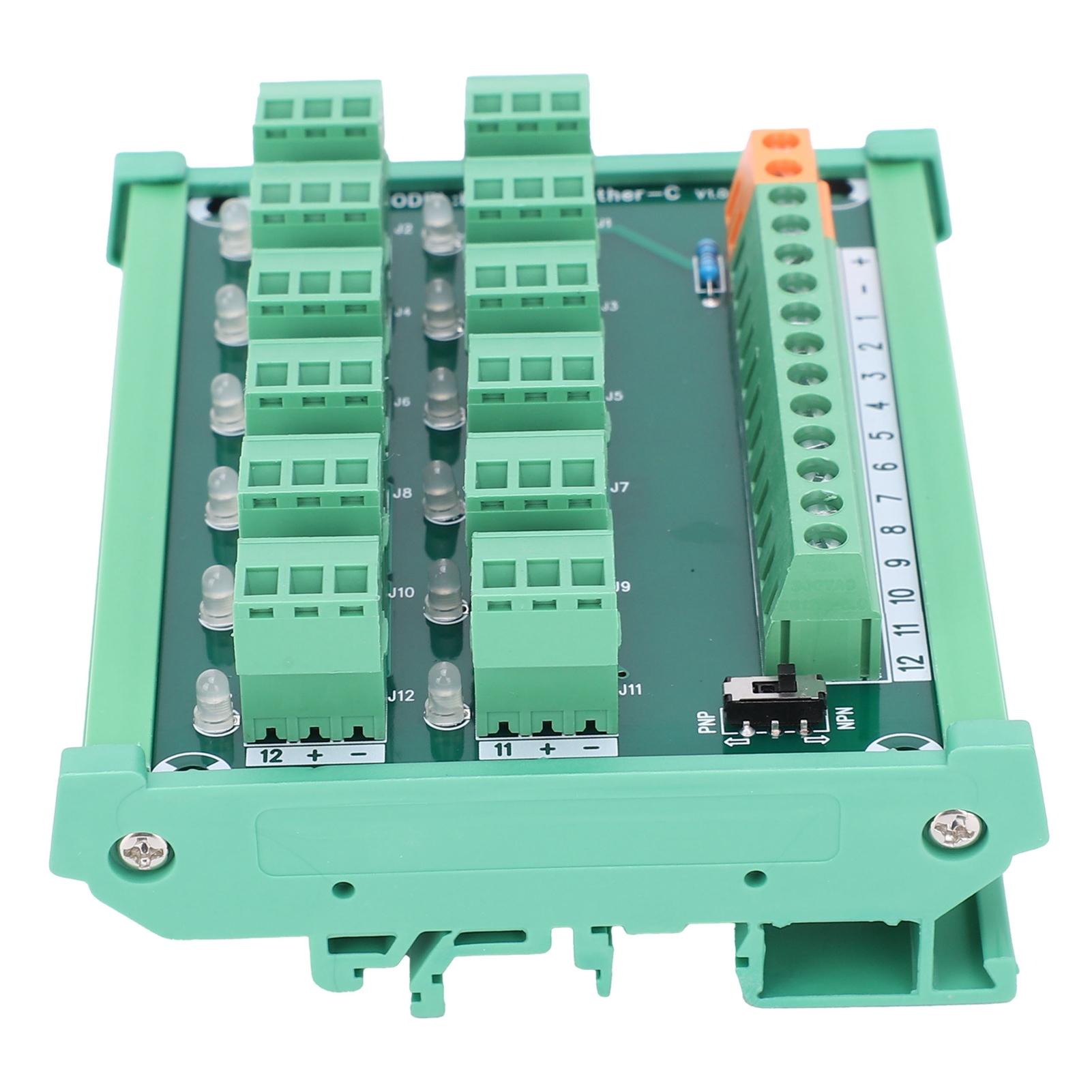 

Terminal Block 3Wire 12Channel Capture Card DIN Rail Switch Control NPN PNP KP12LGtherC