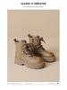 Augusden Damen Retro Martin Stiefel 2025 - Herbst Stiefeletten mit dicken Sohlen, Britischer Stil.