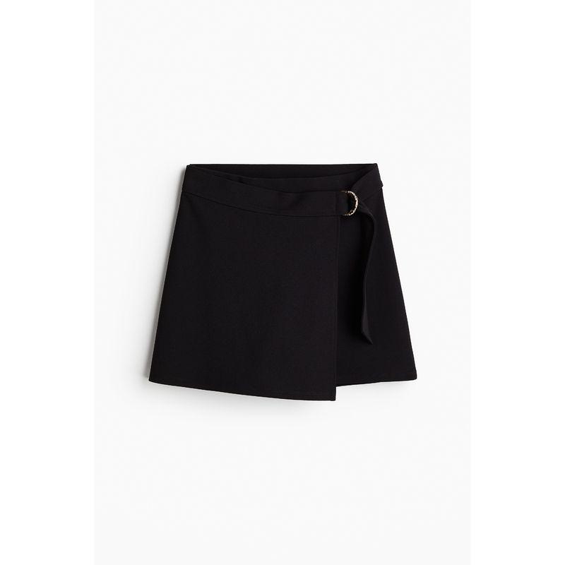 

HM Women s Pants Autumn Trendy Design Jersey Stomach Blanket Short Skirt Casual Pants 1236232 Black 155/64(XS)