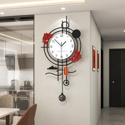 Nové moderní nástěnné hodiny do obývacího pokoje - Vysoce kvalitní domácí dekorace, Tichý design, Instalace bez vrtání, Minimalistický styl