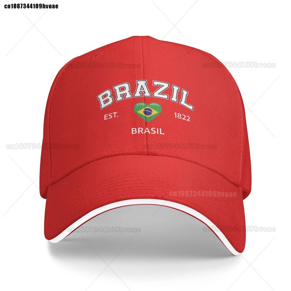 Fashion Flag Hats Brazil EST.1922 Baseball Cap Unisex Adjustable Summer Sport Caps Brasil Sandwich Caps Snapback Golf Hat