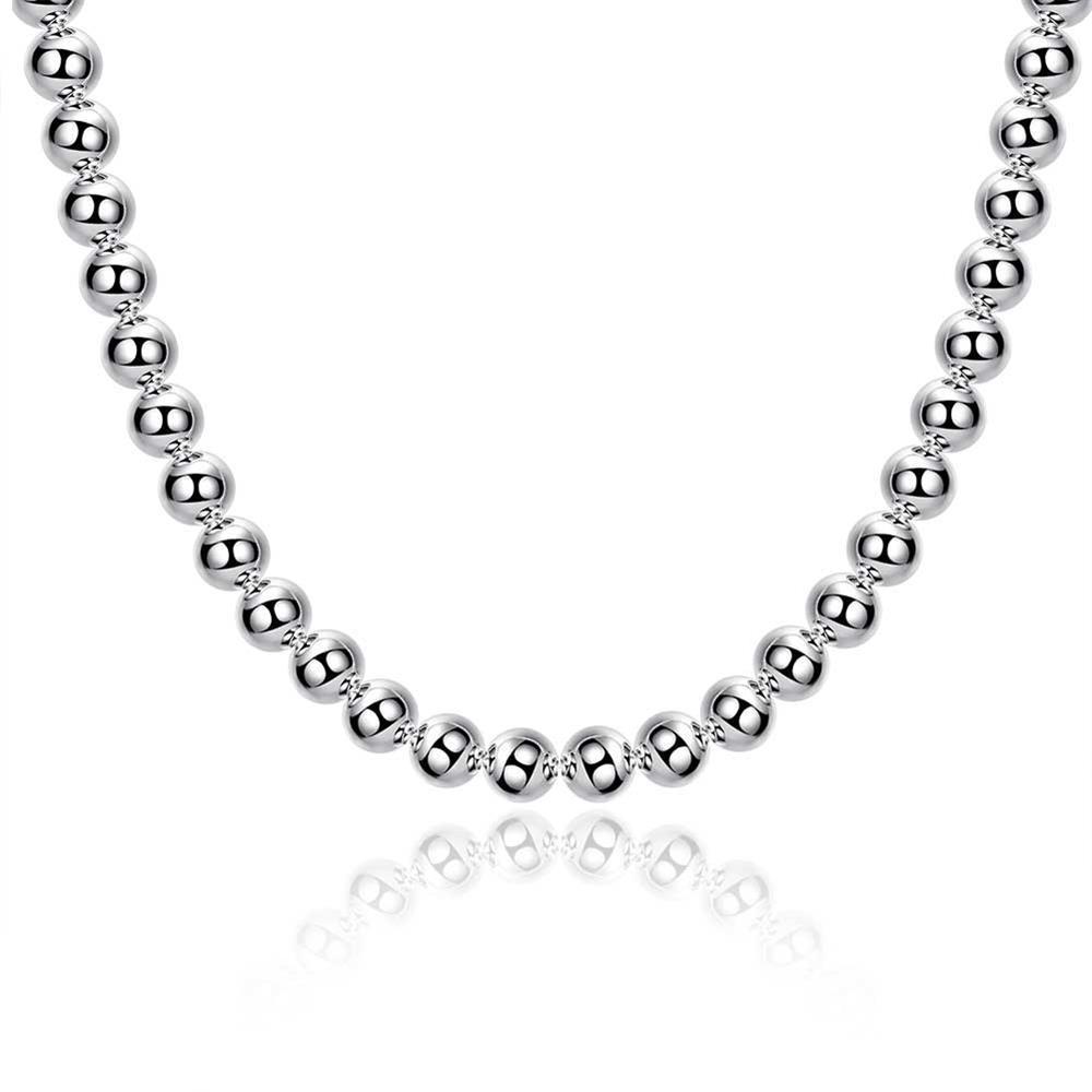 Exquisite 8MM Prayer Beads Necklace: Fashionable Plated 925 Sterling Silver Jewelry