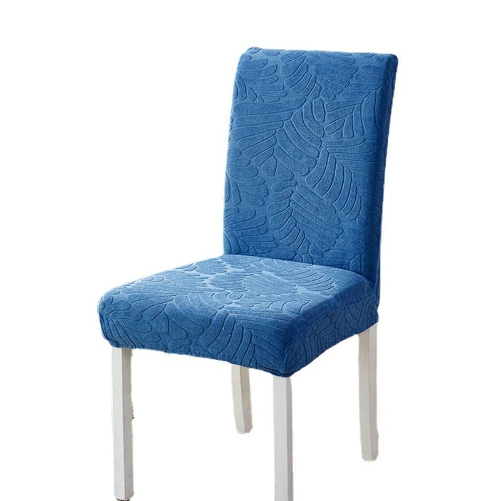 New High-elastic Dining Chair Cover Jacquard Dust-proof Stool Slipcover Anti-slip Soft Backrest Protector for Home Decoration
