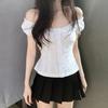 Women's Summer 2026 Slim Fit Solid Lace Short Sleeve Shirt