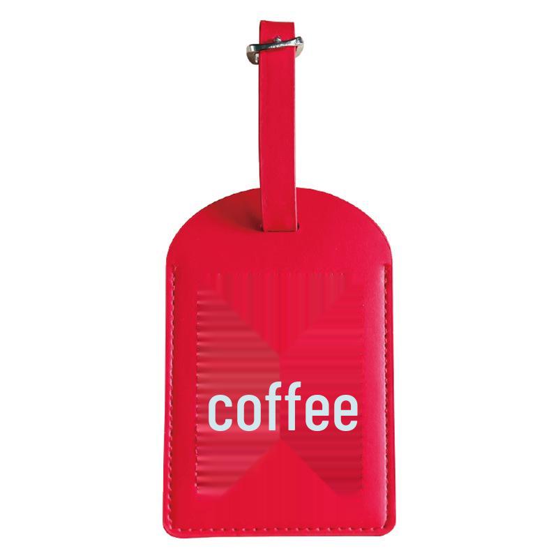Multicolor PU Leather Luggage Tag, Customizable with Company Logo, for Trolley Bags and Suitcases.