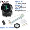 52mm Car Fuel Level Gauge 240-33ohm Fuel Float Sensor Oil Tank Sender Electronic Display Universal for Truck Automotive Gauge