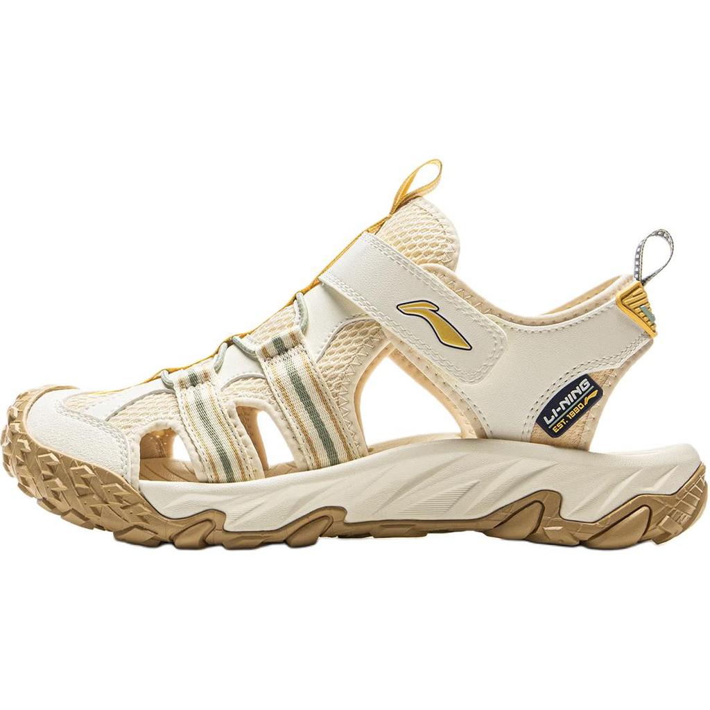 Li Ning Kids Comfortable Soft Non-Slip Wear-Resistant Low-Top Sandals Kids sandals Off-White YKUV014-5