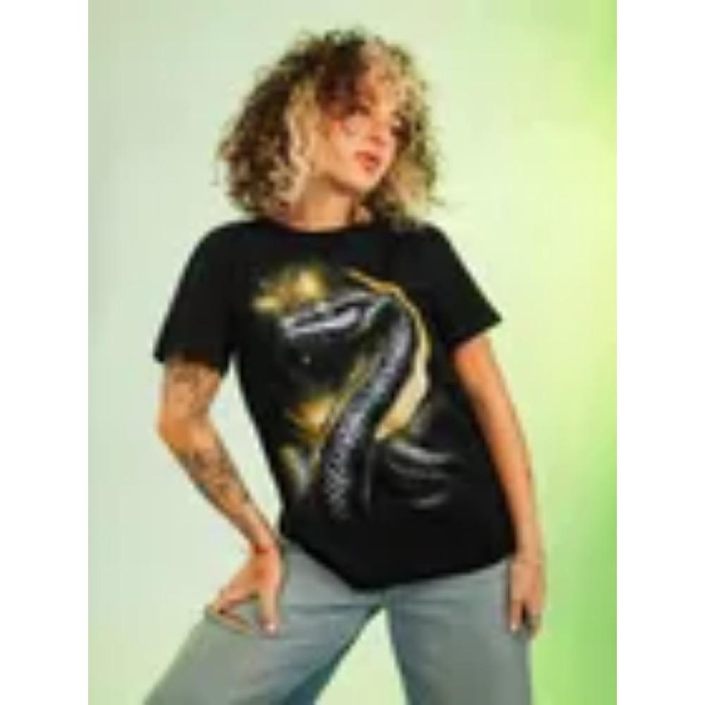 Women's Round Neck Fashionable Casual Short Sleeved T-shirt Top Clothing