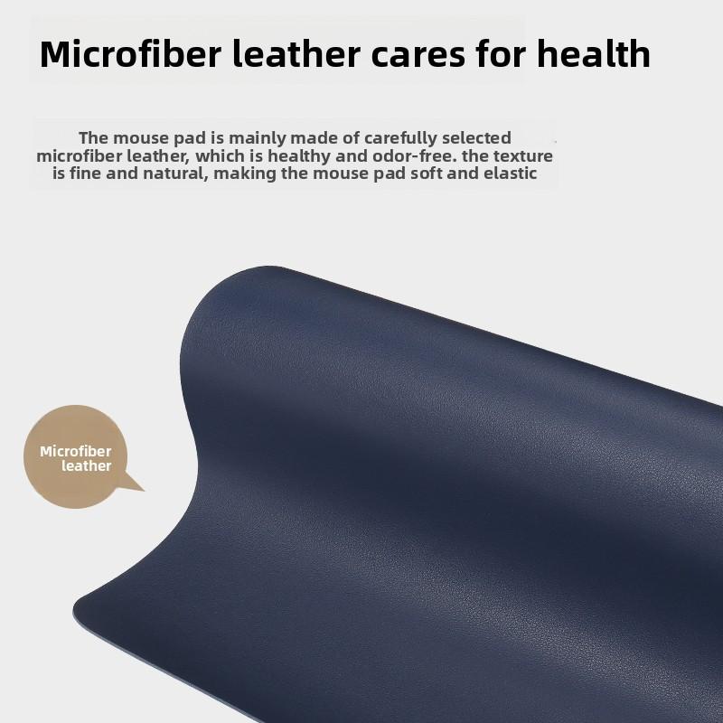 Solid Color Minimalist Leather Thickened Mouse Pad for Laptops