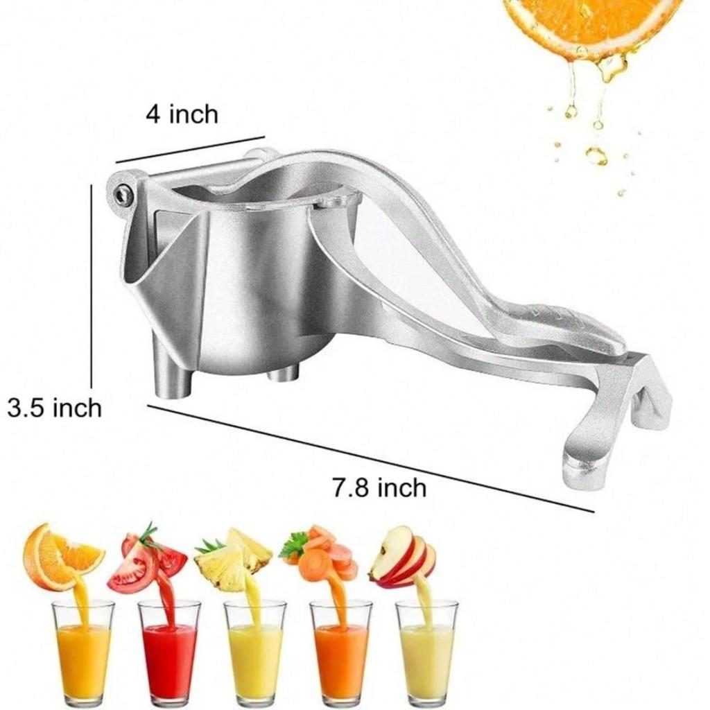 Heavy Duty Manual Metal Fruit Squeezer With Fine Filter, Versatile Juicing Tool For Lemon Orange Apple Watermelon Household Kitchen Use