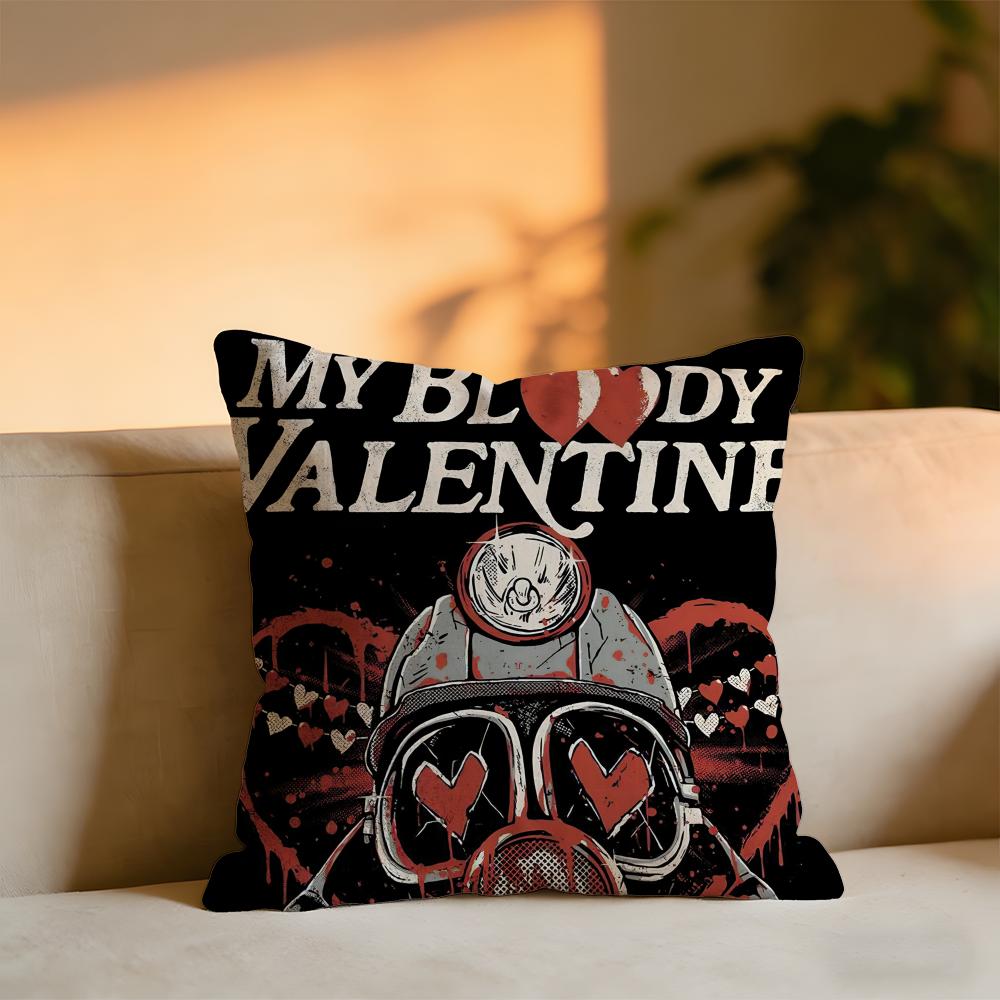 My Bloody Valentine Loveless Cushion Cover Cozy Velvet Throw PillowSoft Warm Cushion For Sofa  Bed