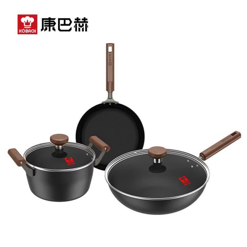 KOBACH Titanium Non-stick Iron Pot 3-Piece Set