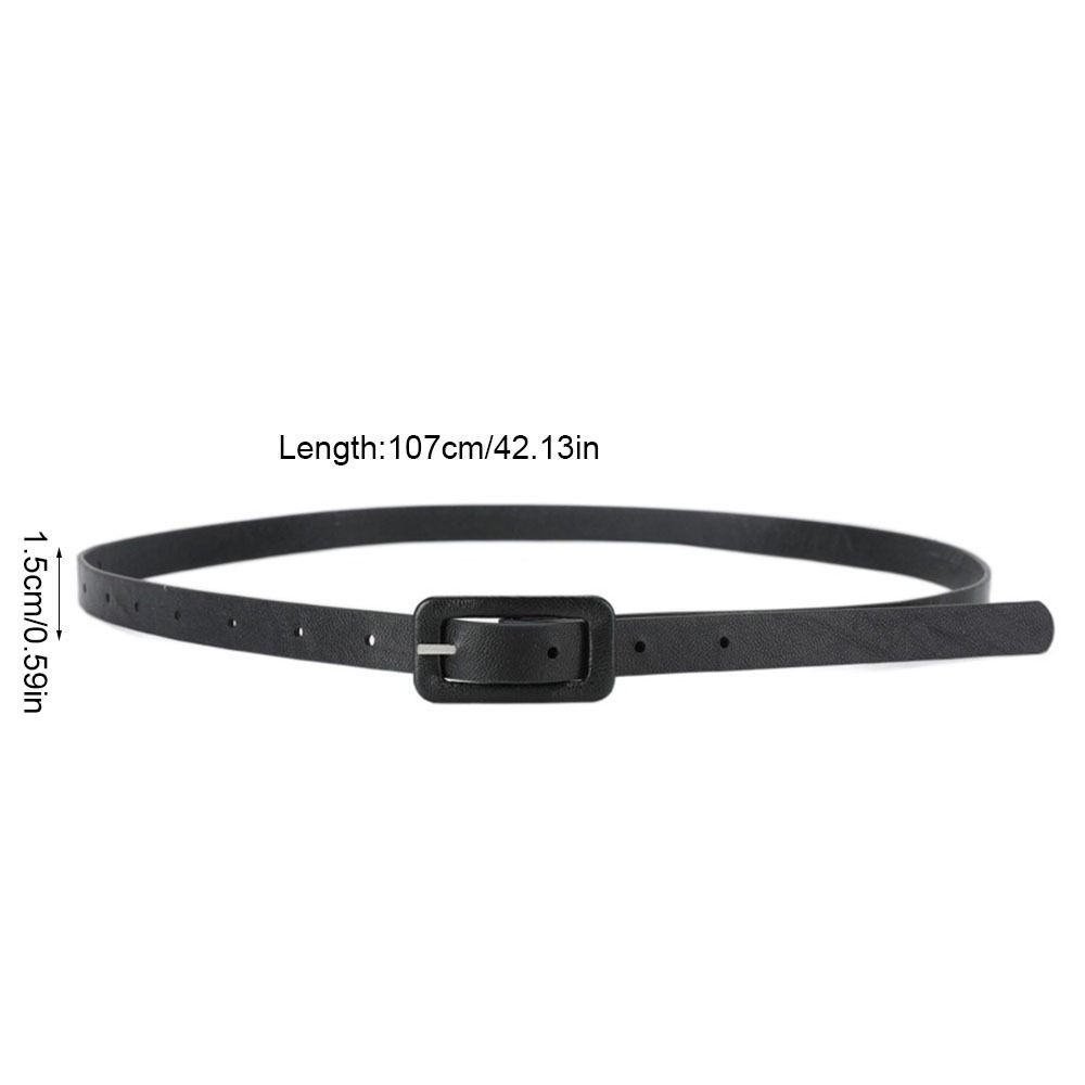 Slim Side Thin Waist Belt Korean Style Candy Color Waistband Adjustable PU Leather Belt Party
