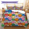 Dragon Ball Goku Pattern Bedding Quilt Set Quilt Cover Pillowcase Home Decoration Birthday Gift (1 * Duvet Cover + 2 * Pillowcase, Without Core)