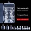 100 Pcs Box Toenail Tips - Full Cover Fake Nails, Transparent & Natural Colors