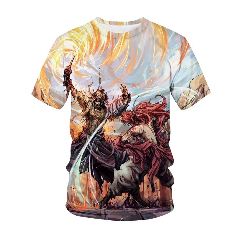 New Rurouni Kenshin T-Shirt Anime 3D Print Streetwear Japanese Samurai Fashion Oversized T Shirt Men Women Harajuku Tops Clothes