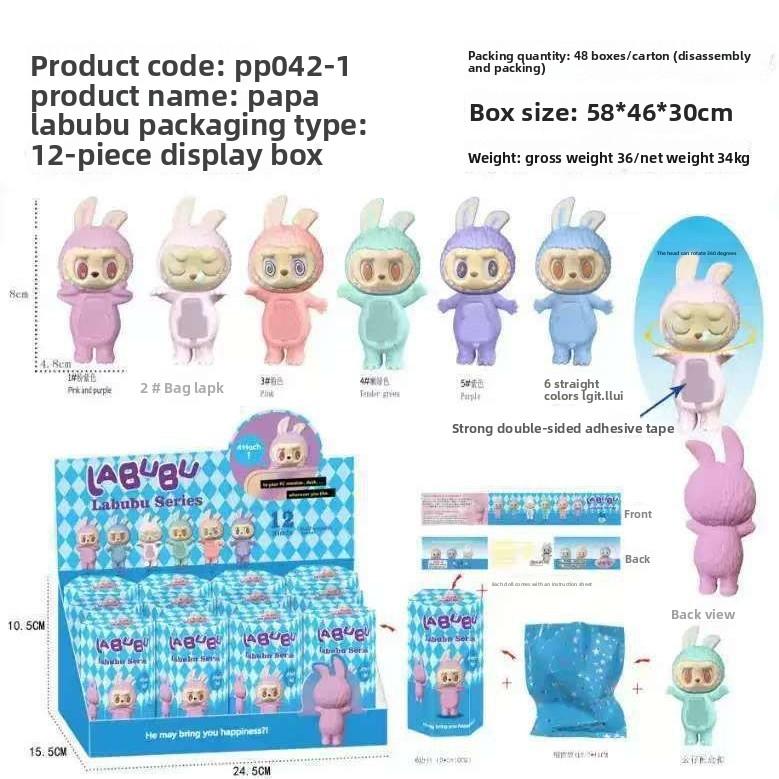 Nový Produkt Ležící Anděl Spot Rab Bu Slepý Box Ozdoba do Auta Dekorace Mobilního Telefonu Figurka Animace Módní Hra