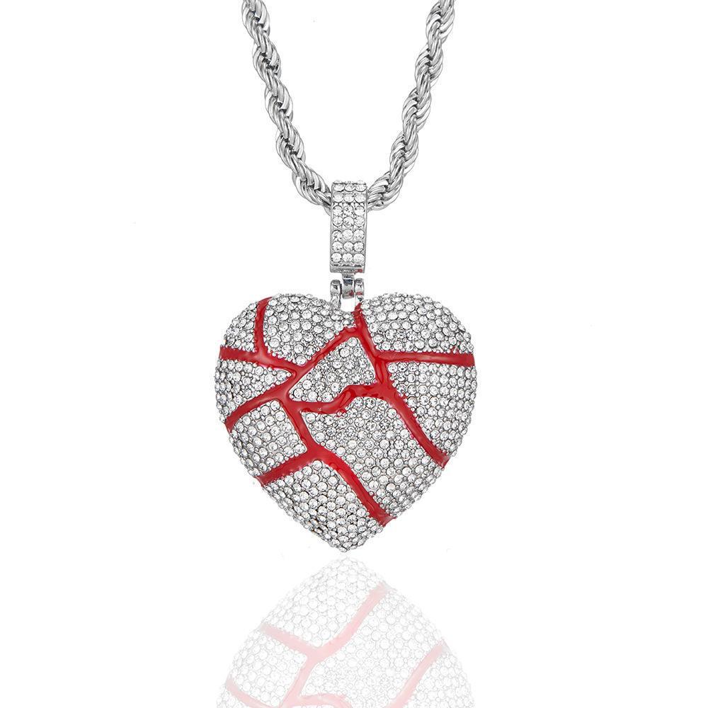 Trendy Zircon Butterfly Hip Hop Pendant Necklace for Couples