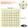 100 Sheets Number Labels Stickers 1-100 Numbers Round Stickers