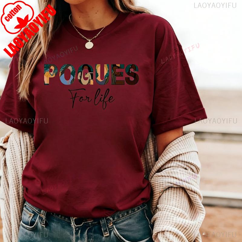 Outer Banks Pogues for Life High Quality Cotton Crewneck Casual Style Regular Short Sleeve Unisex Fashion Printed Tshirt Tops