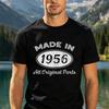 Made In 1956 Original Parts Graphic Tee All Vintage Distressed Year Celebration Gift For Dad Grandpa Unisex Cotton Shirt