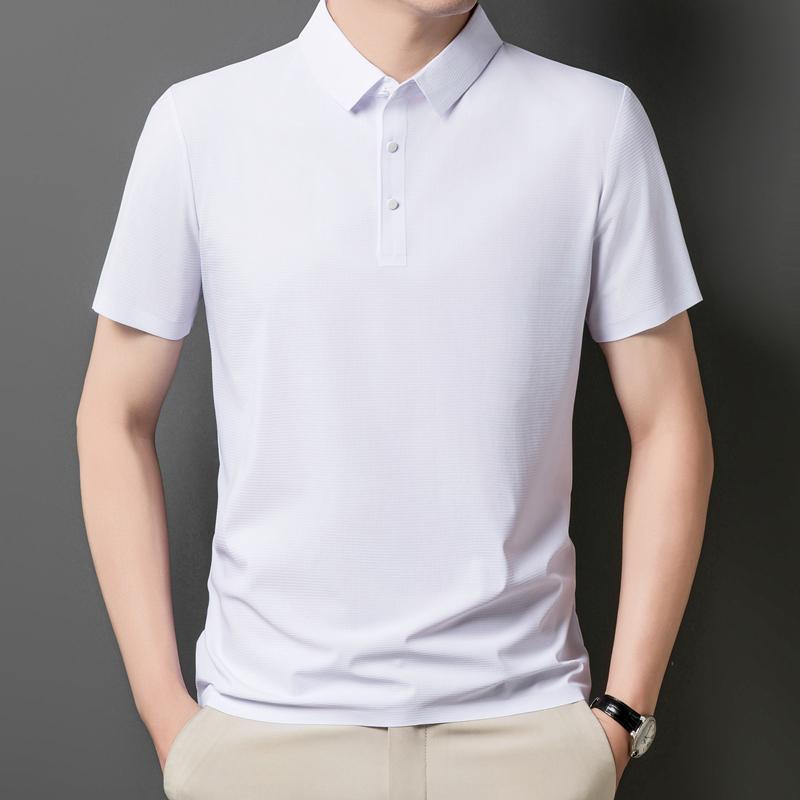 Ice Silk POLO Shirt Short-sleeved T-shirt Casual Polo Shirt T-shirt