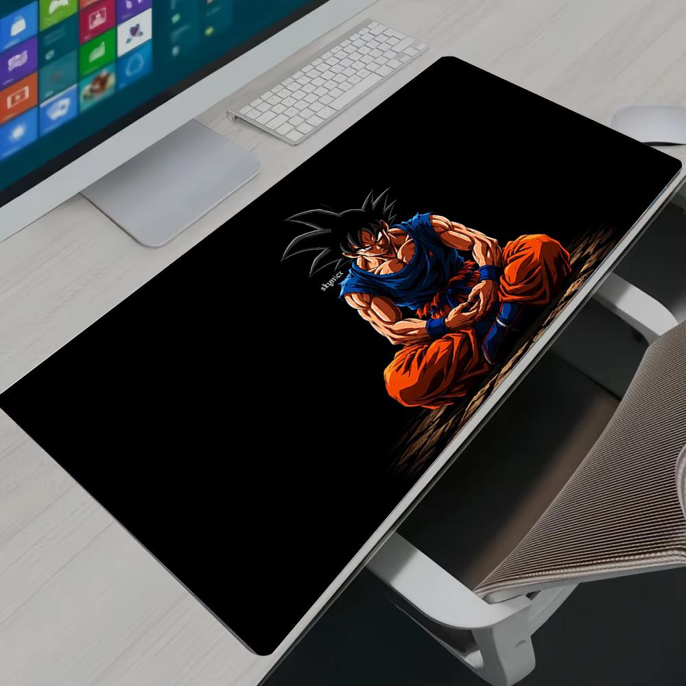 Dragon Ball Son Goku Mauspad PU-Leder Anime-Merchandise Japanischer Anime Große Größe Schreibtischunterlage Genähte Kante