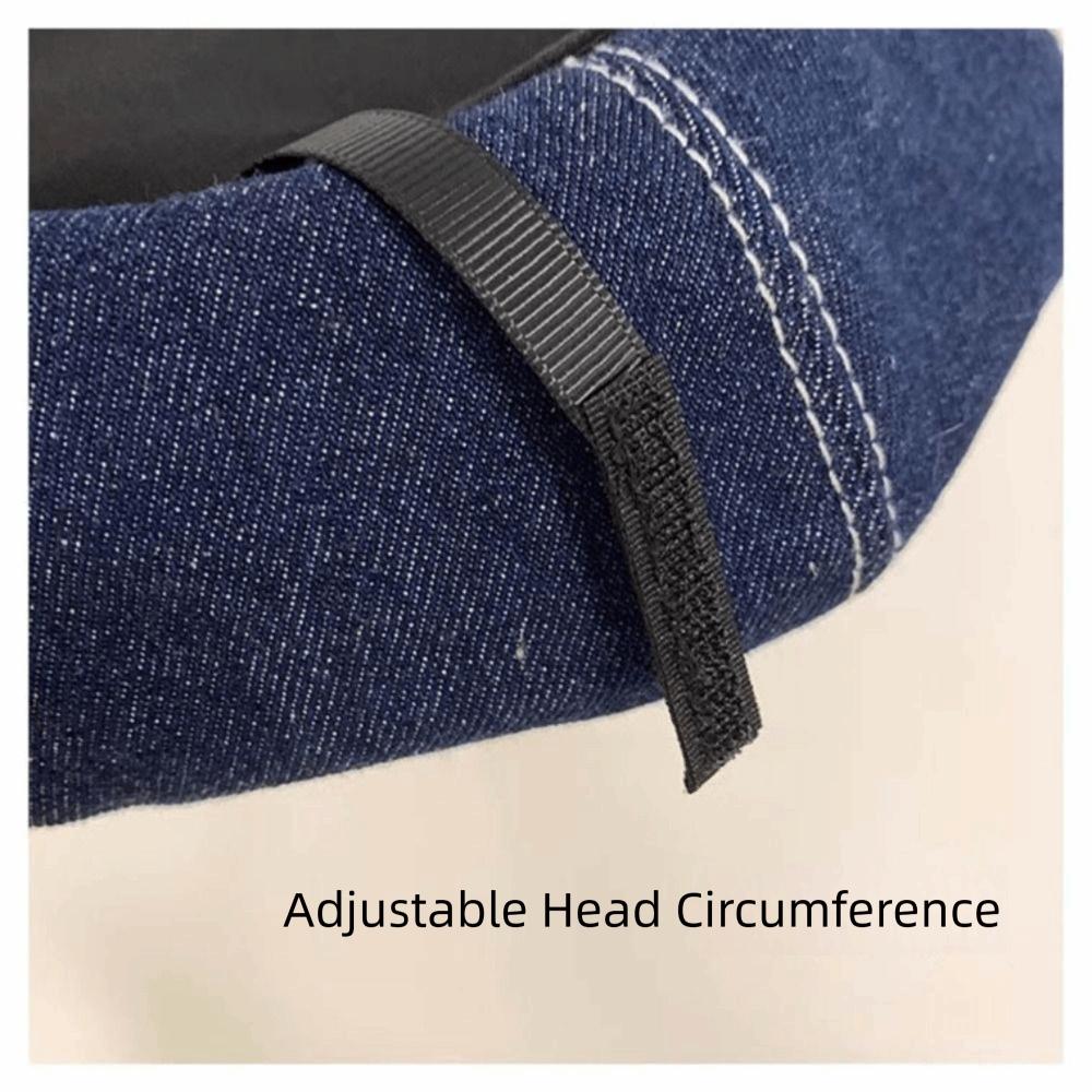 Denim Berets Hat Heart Peaked Cap Sweet Painter Cap Spring Autumn