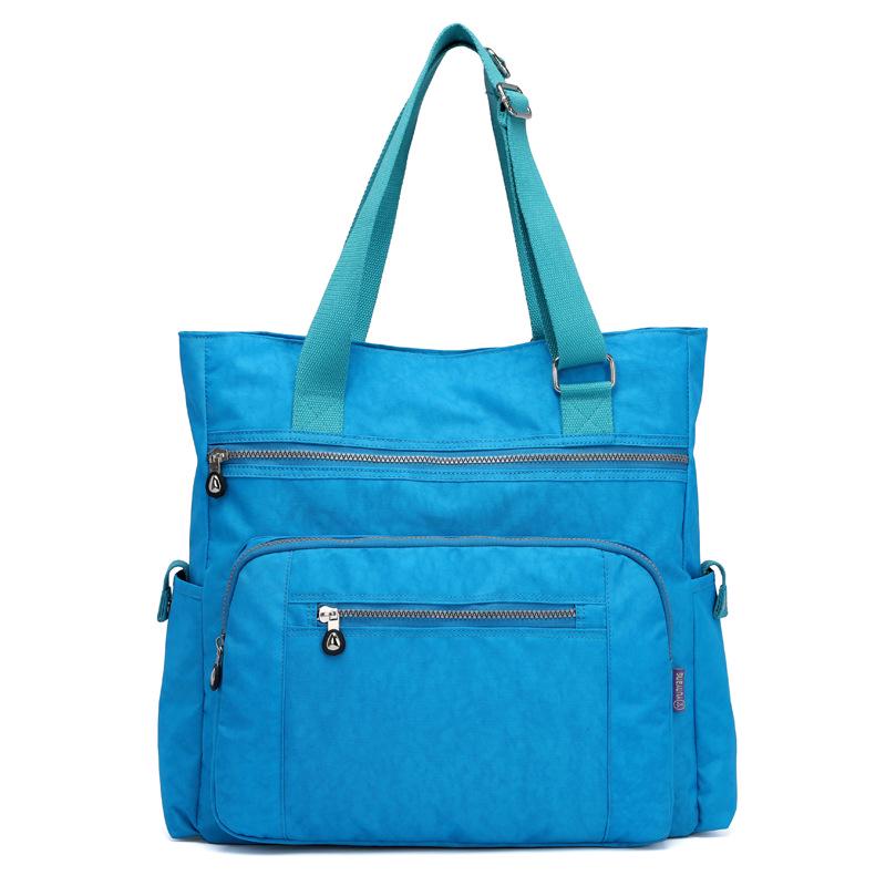 Women's Solid Color Simple Leisure Handbag Large Capacity Lightweight Luggage Bag