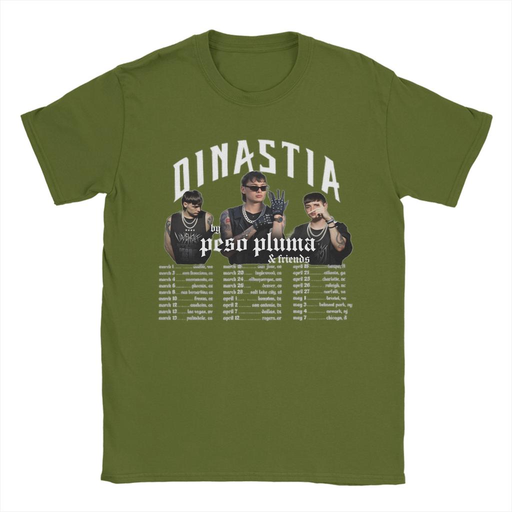 Singer Peso Pluma Dinastía Tour 2026 T Shirt Summer  Harajuku TShirts Unisex 100 Cotton Round Neck Oversize Top Tees Short Sleeve