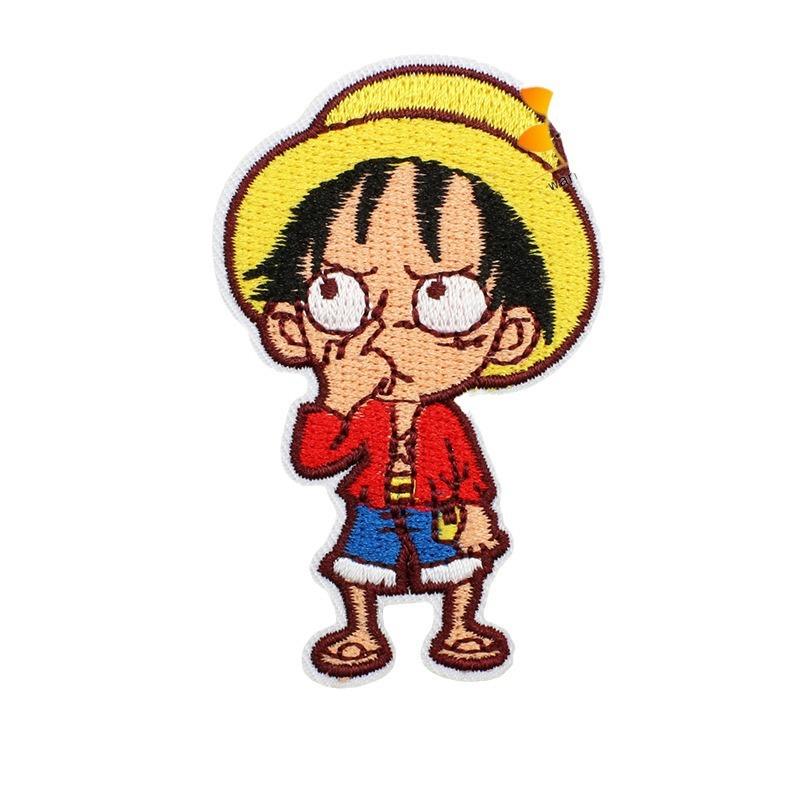 One Piece Embroidery Cloth Sticker, Clothes Decoration Patch Sticker, Japanese Animation Character Computer Embroidery Label, Bag Decoration Sticker