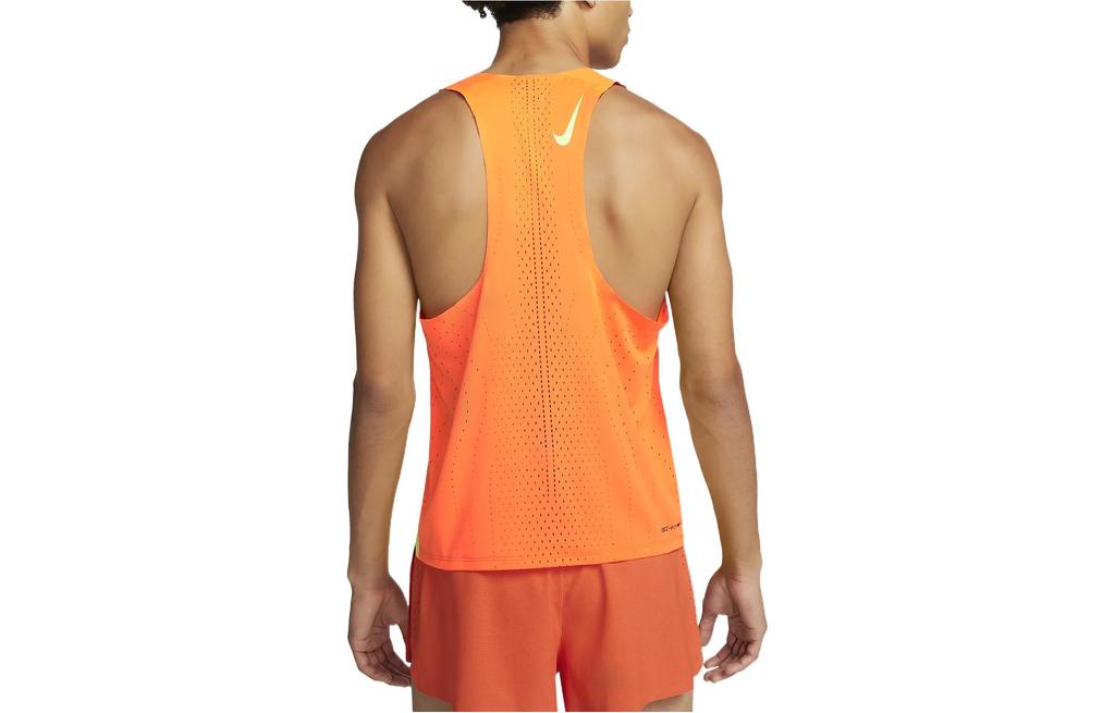 Nike Tank Tops Men's Orange Crew Neck Moderate Straight Fit DM4624-803