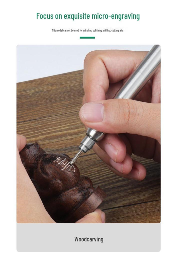 Rechargeable Electric Engraving Pen for Metal, Jade, and Nut Micro-Carving, Marking, and Seal Cutting.