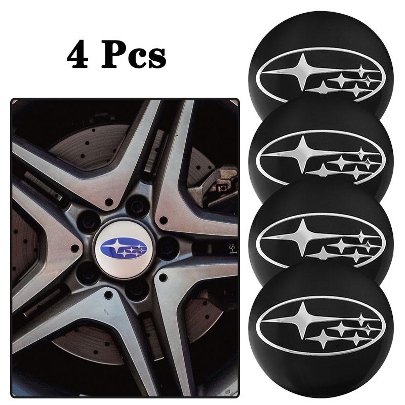 4pcs Car Wheel Stickers 56mm Auto Center Hub Cap Decal For Subaru STI Forester Impreza Legacy Outback XV BRZ WRX Tribeca Y12