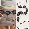 Y2K Rivet Belt Spice Girls PU Leather Waistband Fashion Heart Belt  Dress
