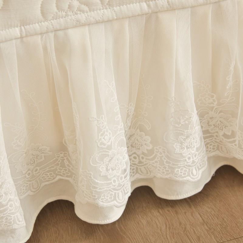 Floral Embossed White Lace Coverlet Bedspread with 2 Pcs Pillow shams Solid White Full/Queen/King Bed Cover 3Pieces Bedding set