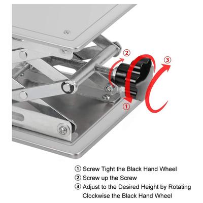 Lab Scissors Jack Stainless Steel Laboratory Support Platform Lift Stand Table Expandable Height Platform Carpentry Tools