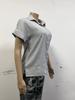 2025 Summer European & American Women's Solid Color Linen Short Sleeve Casual Loose Blouse