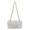 Korean-Style Women's Trendy Single Shoulder Bag - Fashionable, Versatile, Diamond Lattice Chain, Small Fragrance Style for Commuting