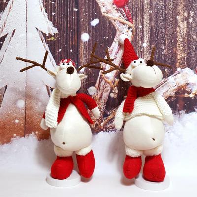 Reindeer Standing Doll Home Decoration Merry Christmas Dolls Elk Toys Christmas Tree Decor New Year Ornament Kids Gifts